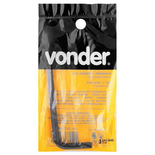 Chave Allen Hexagonal 6mm Vonder