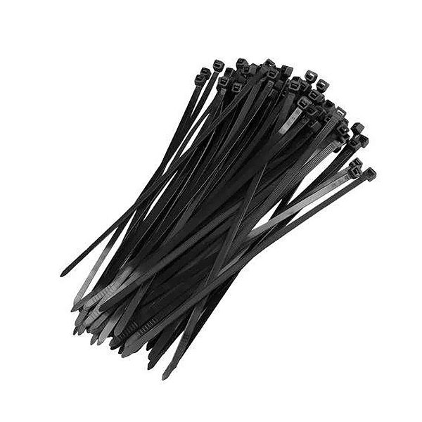 Abraçadeira de Nylon Preta 2,5mm x 150mm 100 Unidades Lotus 3209