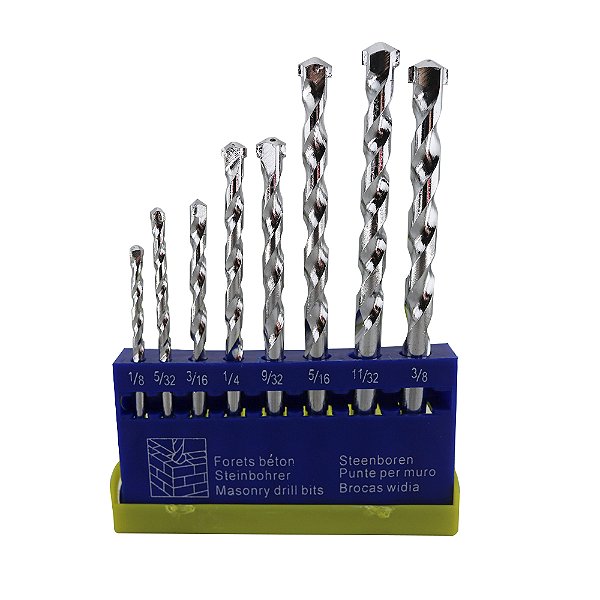 Jogo de Broca Vídea para Concreto 8 peças 3mm a 10mm Lotus 5963