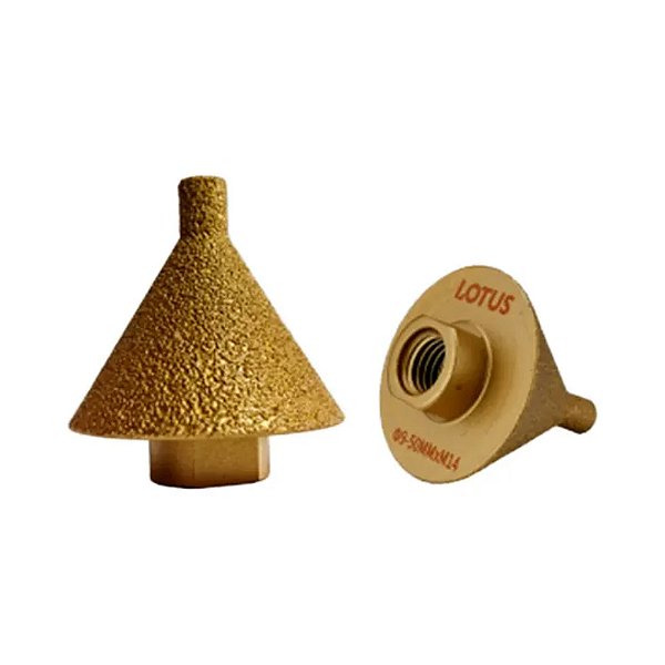 Fresa Broca Diamantada Cônica Tipo Chanfro M14 9 a 50mm Lotus 1353