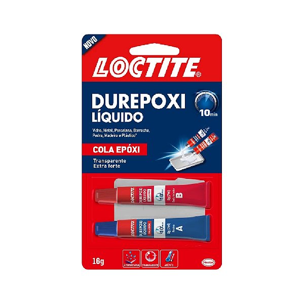 Durepoxi Líquido 16g Epoxi Extraforte Transparente Loctite