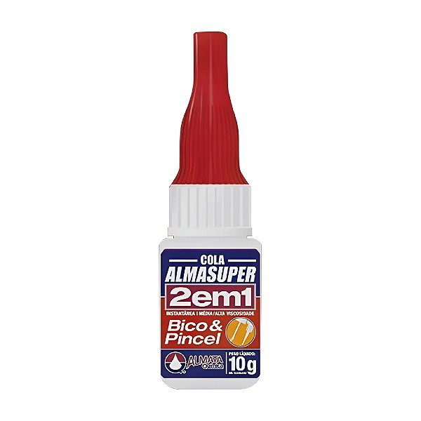 Cola Instantânea Almasuper 2 em 1 Bico e Pincel 10g Almata