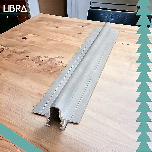 Trilho em Alumínio para Portão com Chumbador 6 Metros Libra