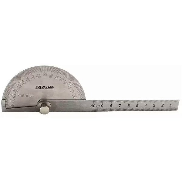 Transferidor de Grau 0 à 180 Graus em Inox Lotus 3850