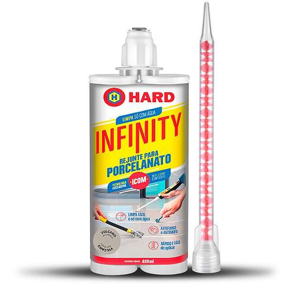 Rejunte Infinity Porcelanato e Piscina Impermeável Vulcano 330ml Hard