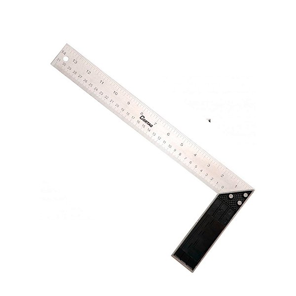 Esquadro de Alumínio Aço Inox 12'' 30cm Cortag 60167