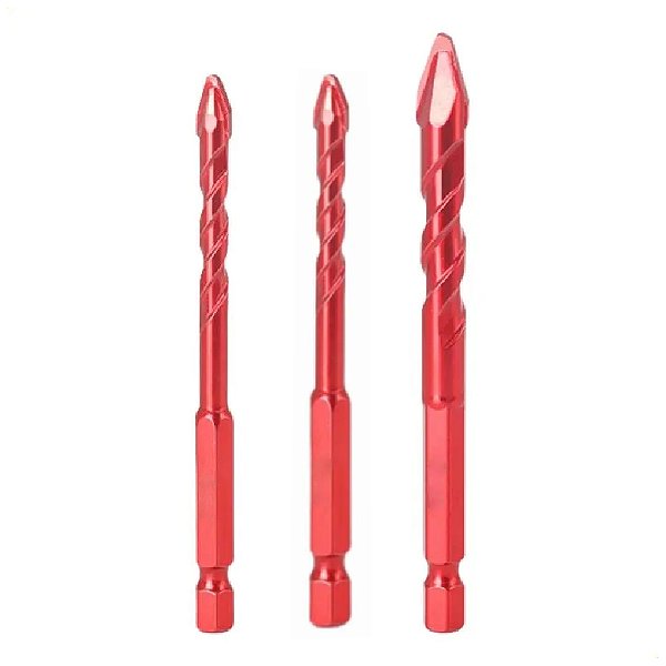 Jogo 3 Brocas para Porcelanato 5mm 6mm 8mm x 1/4'' Cortag 63066