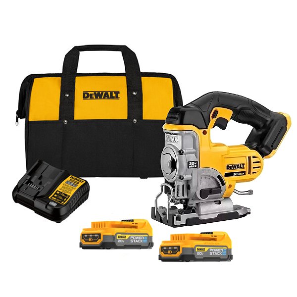 Kit Serra Tico-Tico 2 Baterias 20V Max* 1.7Ah Powerstack Bolsa Dewalt DCS331