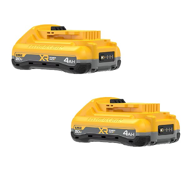 Kit 2 Baterias 20V Max* 4Ah Ion Lition com Indicador de Carga Dewalt DCB2104-B3