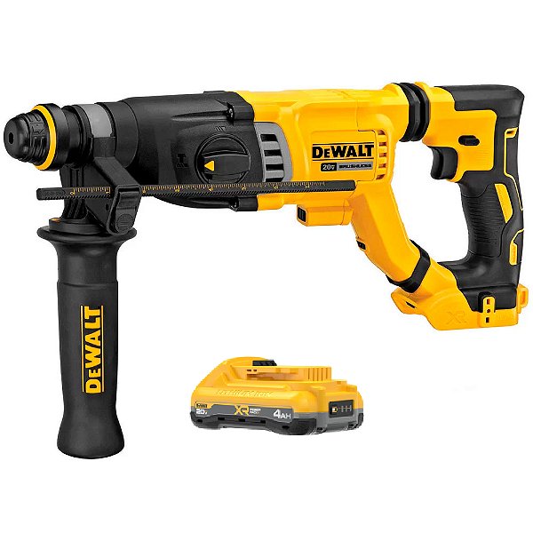 Kit Martelete Perfurador Rompedor Sds Plus 20V Max* XR 3,0J Brushless + 1 Bateria 20V Max* 4Ah XR Powerpack Dewalt