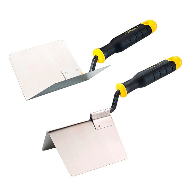 Kit Jogo 2 Espatulas de Canto Externo e Interno Drywall Inox Stanley