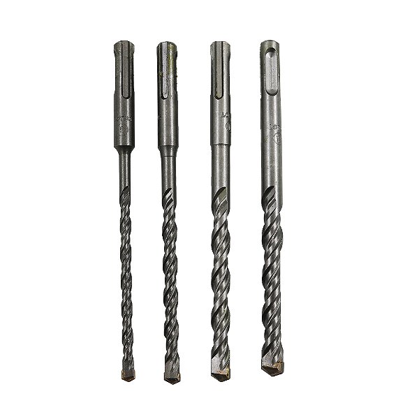 Kit Jogo 4 Brocas Sds Plus Concreto 6mm 8mm 10mm 12mm x 160mm Lotus