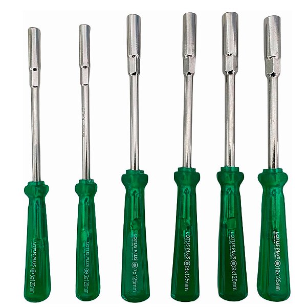 Kit Jogo 6 Chaves Canhão 5mm 6mm 7mm 8mm 9mm 10mm Lotus