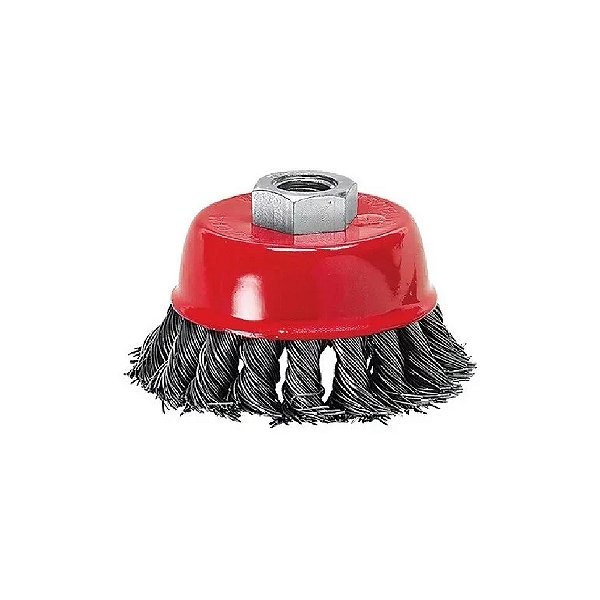 Escova de Aço 4" 100mm Circular Trançado para Esmerilhadeira M14 x 2 Lotus 2566