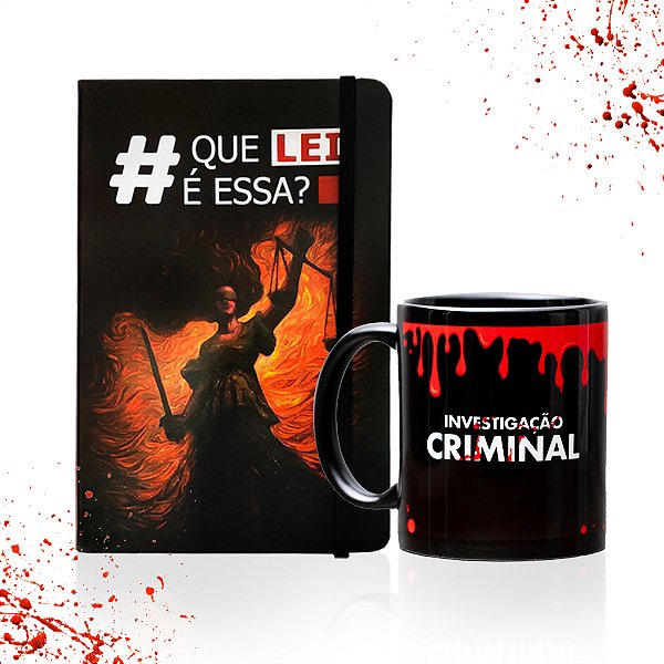 Agenda de Notas Que Lei É Essa? 14 x 21 + CANECA INVESTIGAÇÃO CRIMINAL