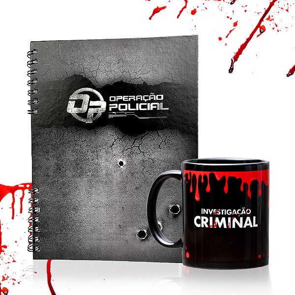 CADERNO OPERAÇÃO POLICIAL I 21X28CM + CANECA INVESTIGAÇÃO
