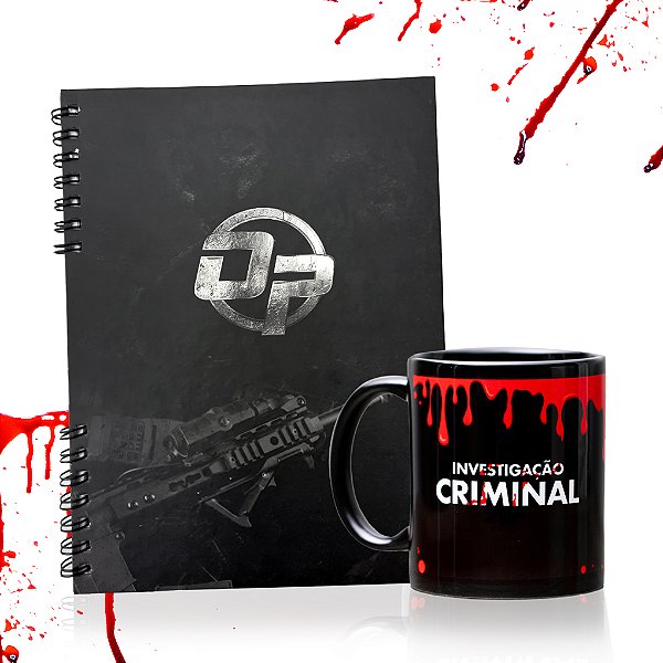 CADERNO OPERAÇÃO POLICIAL II 21X28CM  + CANECA INVESTIGAÇÃO CRIMINAL