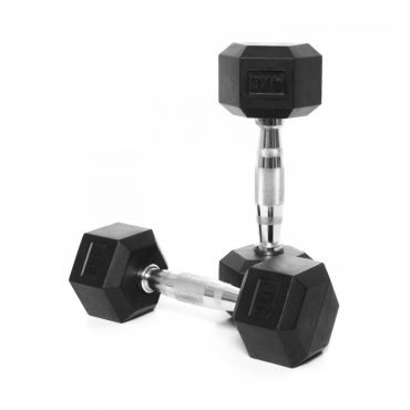 Halteres Sextavados Injetados Com Pegada recartilhadaCromada - SX-i - 1 A 10 Kg. (10 Pares)