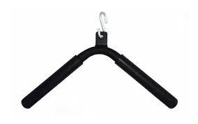 Puxador em "V" p/ Triceps, Revestido, maciço, c/ Giro