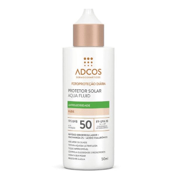 Adcos Protetor Solar Aqua Fluid Fps 50 Nude 50ml VAL 09/2025