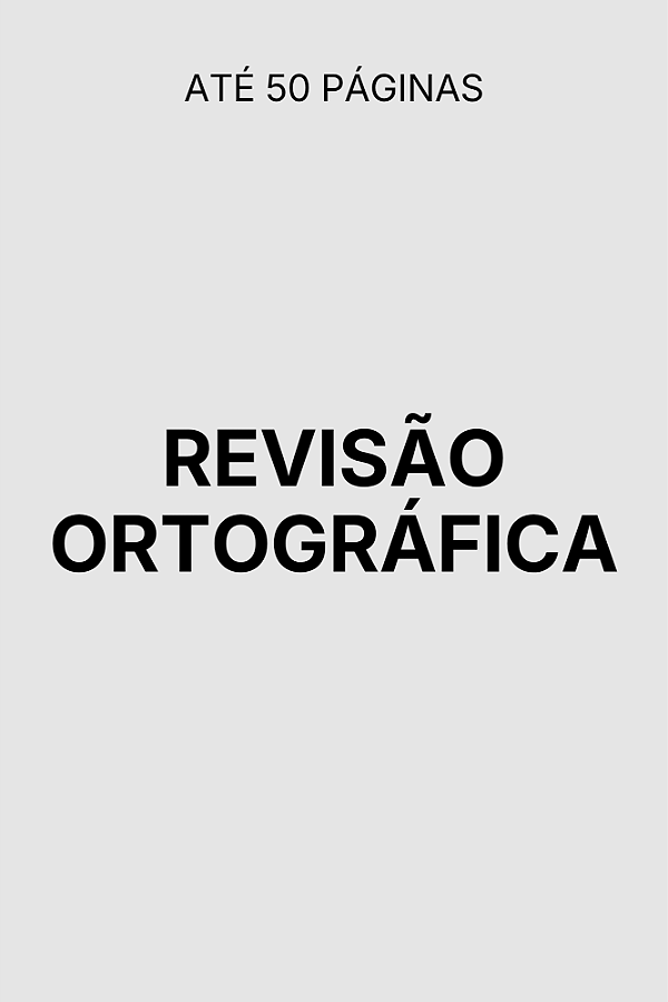 Revisão Ortográfica de Livro | Até 50 Páginas