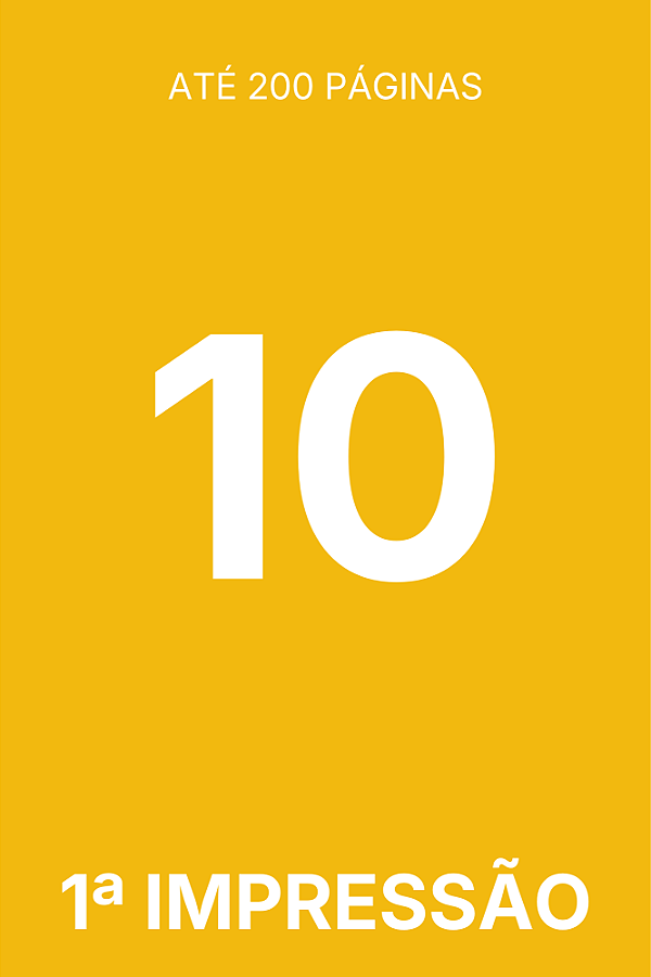 [200] TIRAGEM ADICIONAL 1ª IMPRESSÃO - 10 EXEMPLARES (LIVRO)