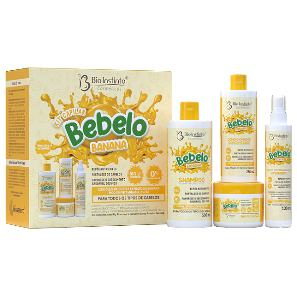 KIT CAPILAR BEBELOO BANANA BIO INSTINTO 4 ITENS