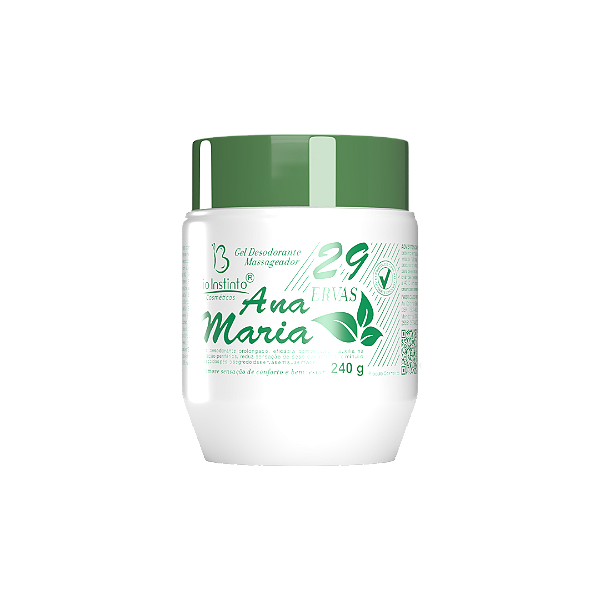 GEL DESODORANTE MASSAGEADOR ANA MARIA 29 ERVAS BIO INSTINTO 240G
