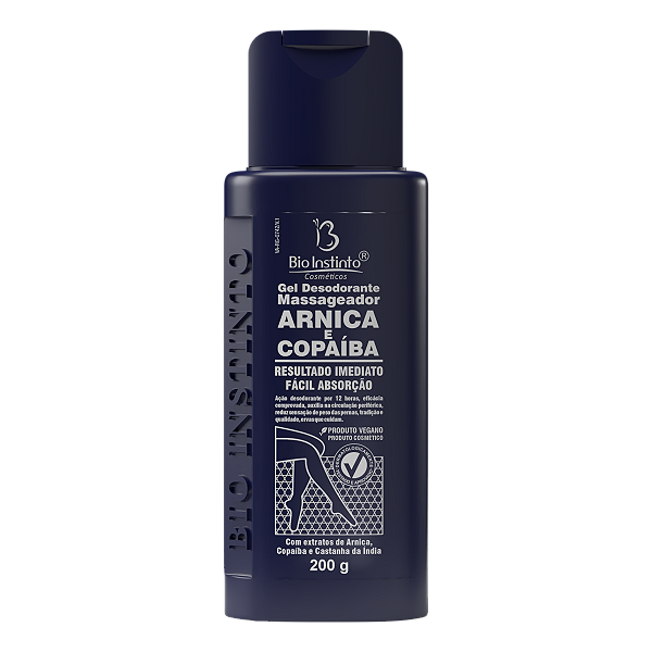 GEL DESODORANTE MASSAGEADOR ARNICA E COPAIBA BIO INSTINTO 200G