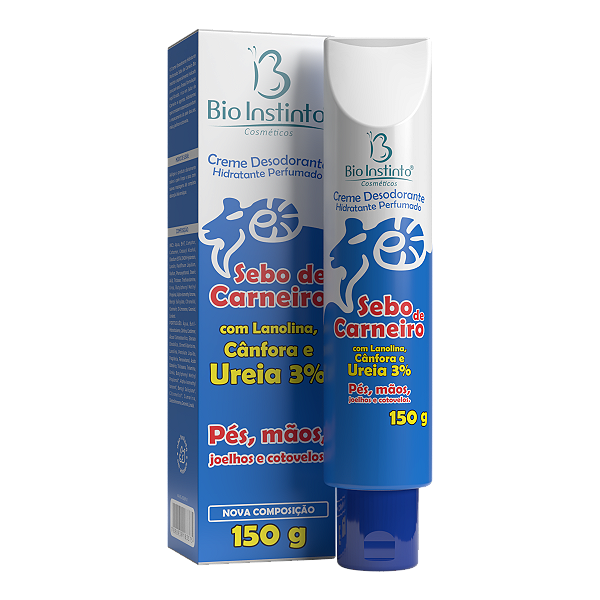 CREME HIDRATANTE SEBO DE CARNEIRO COM LANOLINA BIO INSTINTO 150G