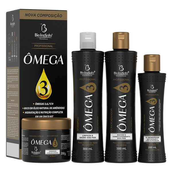 KIT CAPILAR OMEGA 3 BIO INSTINTO 4 ITENS