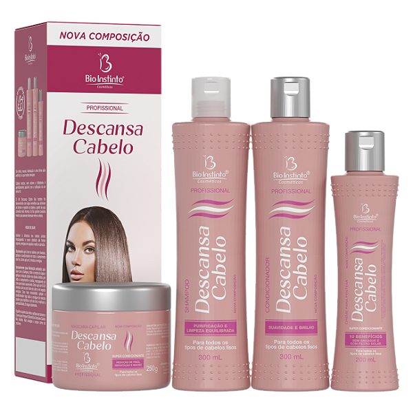 KIT CAPILAR DESCANSA CABELO BIO INSTINTO 4 ITENS