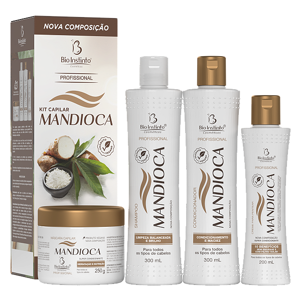 KIT CAPILAR MANDIOCA BIO INSTINTO 4 ITENS