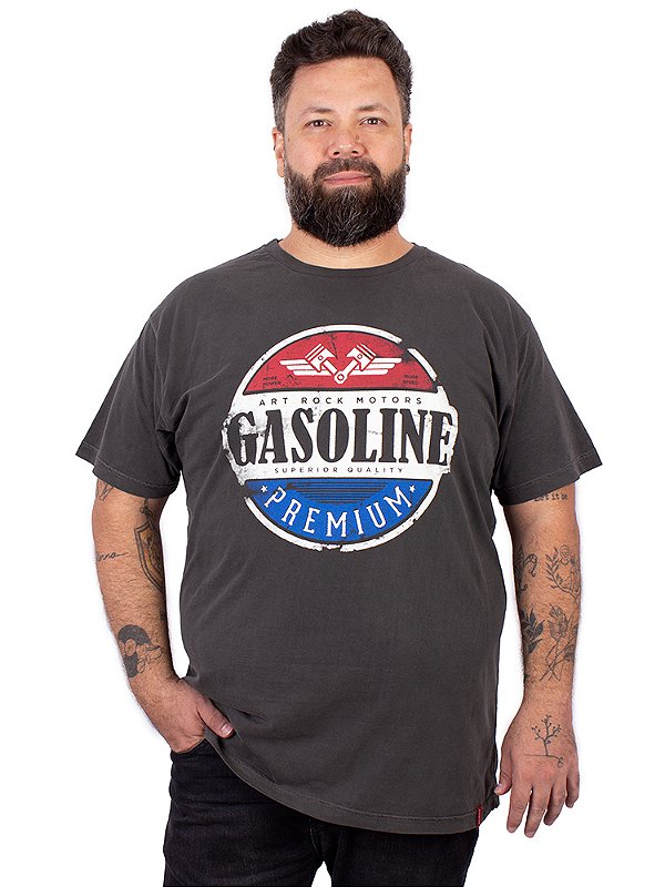 Camiseta Estonada Gasoline Preta