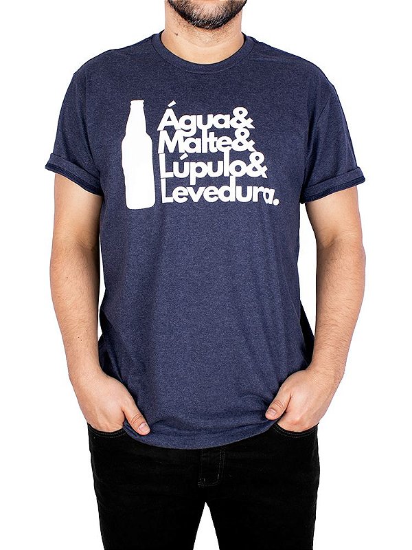 Camiseta Cerveja Levedura Marinho Indigo