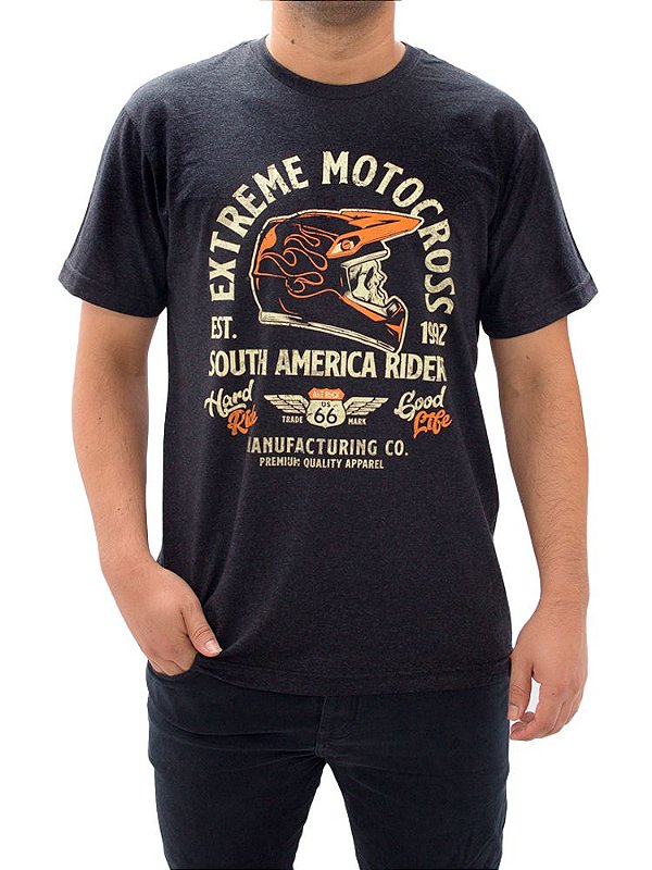 Camiseta Motocross Preta Jaguar
