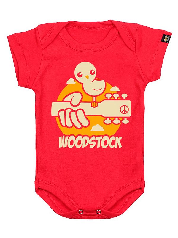 Body Bebê Woodstock Vermelho