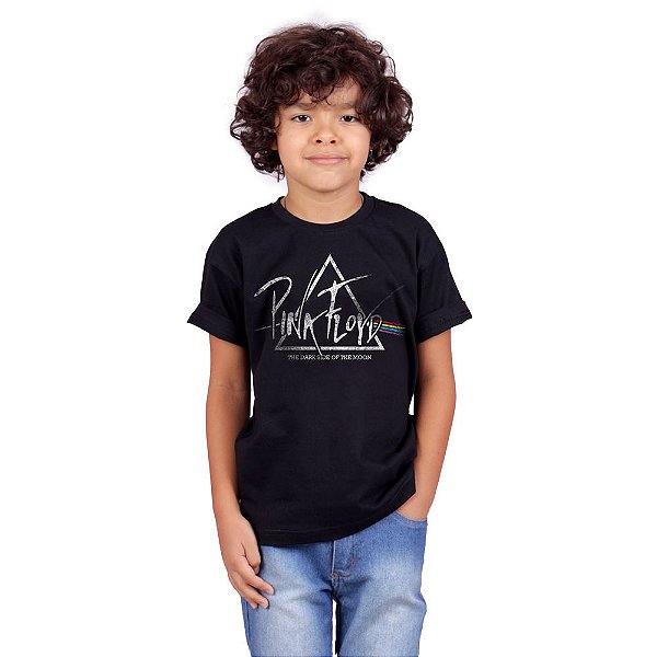 Camiseta Infantil Pink Floyd Prism Preta