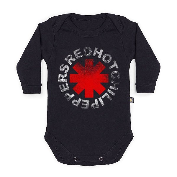 Body Bebê Manga Longa Red Hot Spray Preto