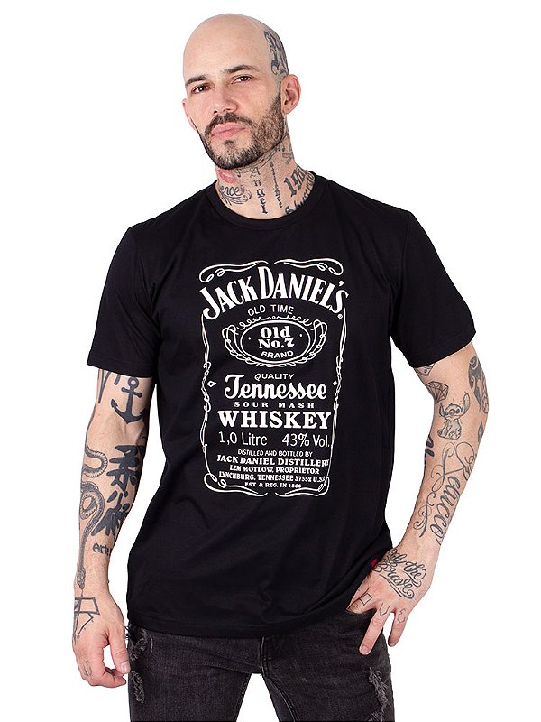Camiseta Jack Daniels Tradicional Preta