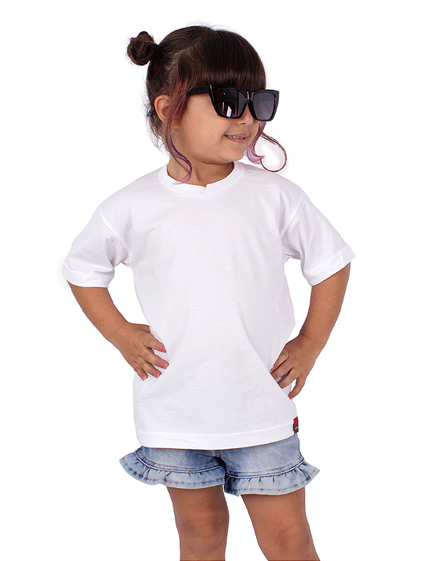 Camiseta Infantil Básica Branca