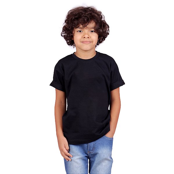 Camiseta Infantil Básica Preta