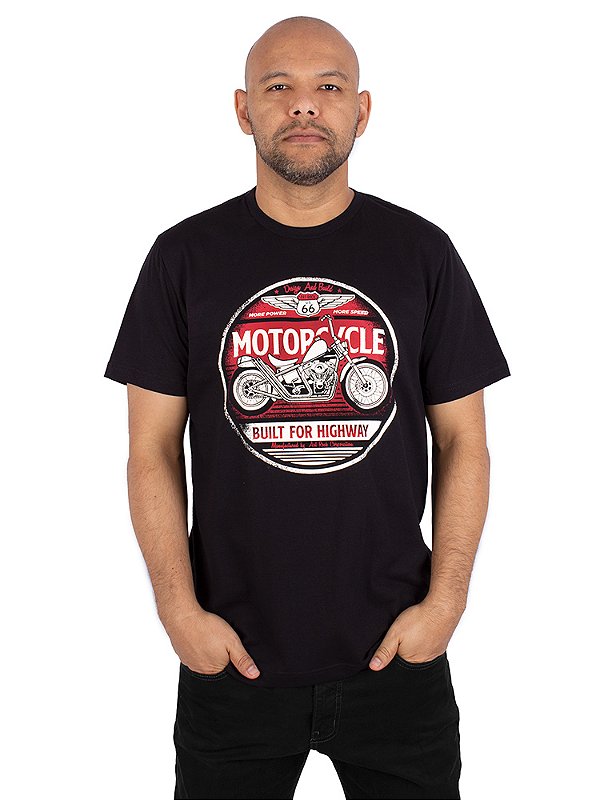 Camiseta Motorcycle High - Preta.