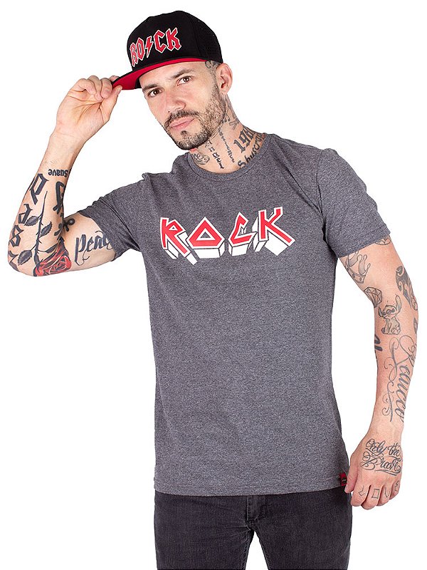 Camiseta Rock Iron - Grafite