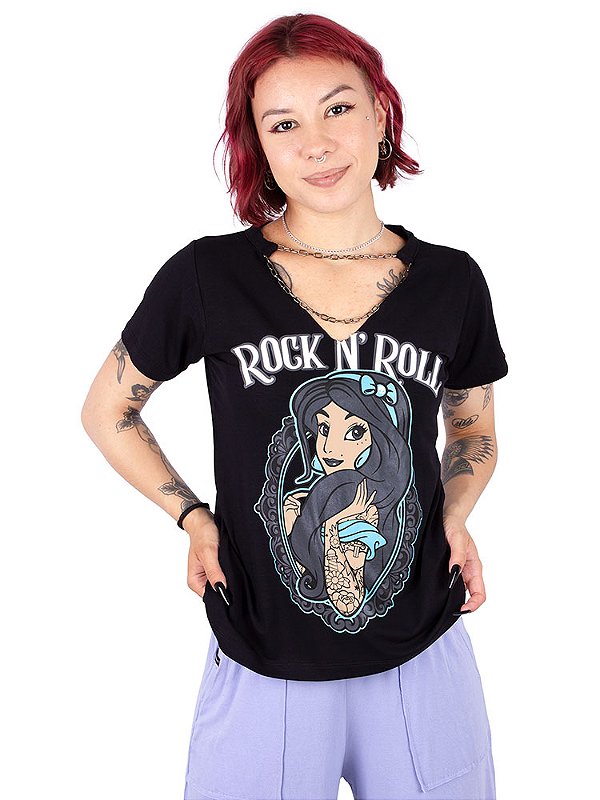 Blusa Corrente Lady Tattoo - Preta