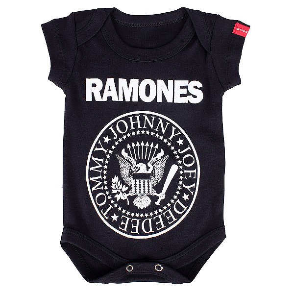 Body Bebê Ramones Preto