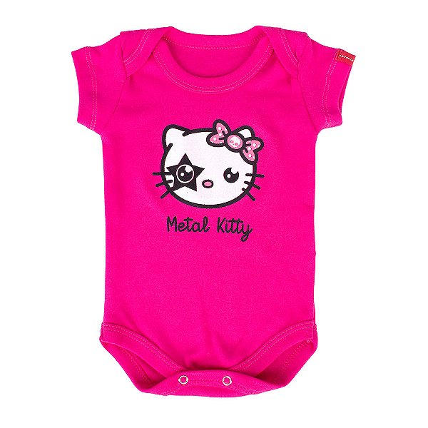 Body Bebê Metal Kitty Rosa Pink