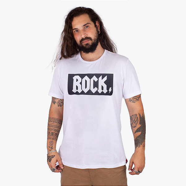 Camiseta Rock Branca