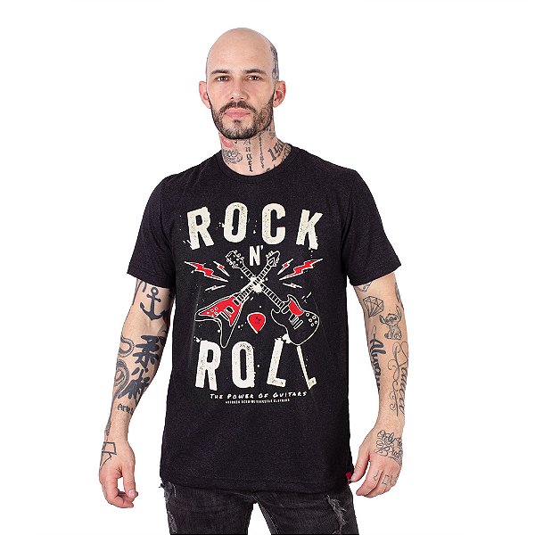 Camiseta Guitarra Power Preta Jaguar