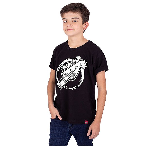 Camiseta Juvenil Baixo ARM Bass Preta